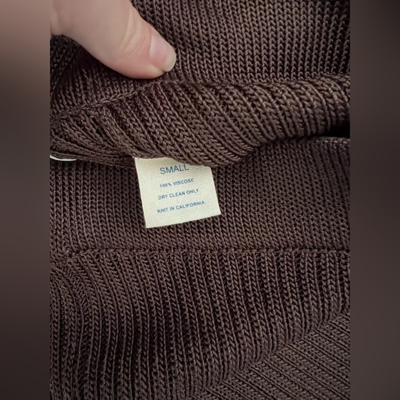 NWT Calle Del Mar Ribbed Pant in Chocolate - Picture 6 of 15